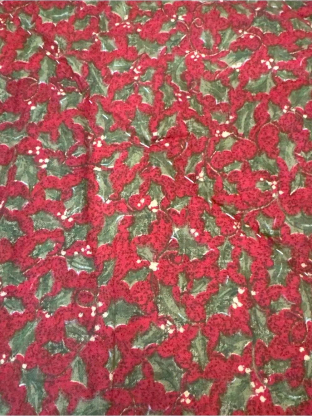 Handmade Christmas Quilt Wall Hanging Throw 59x50 Reindeer Tree Holly Rod Pocket